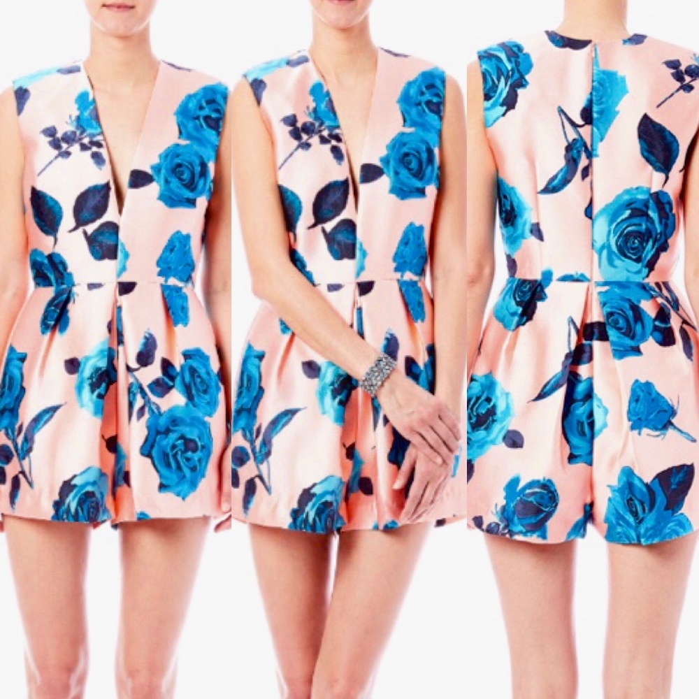 Ark & Co. Satin Floral Romper